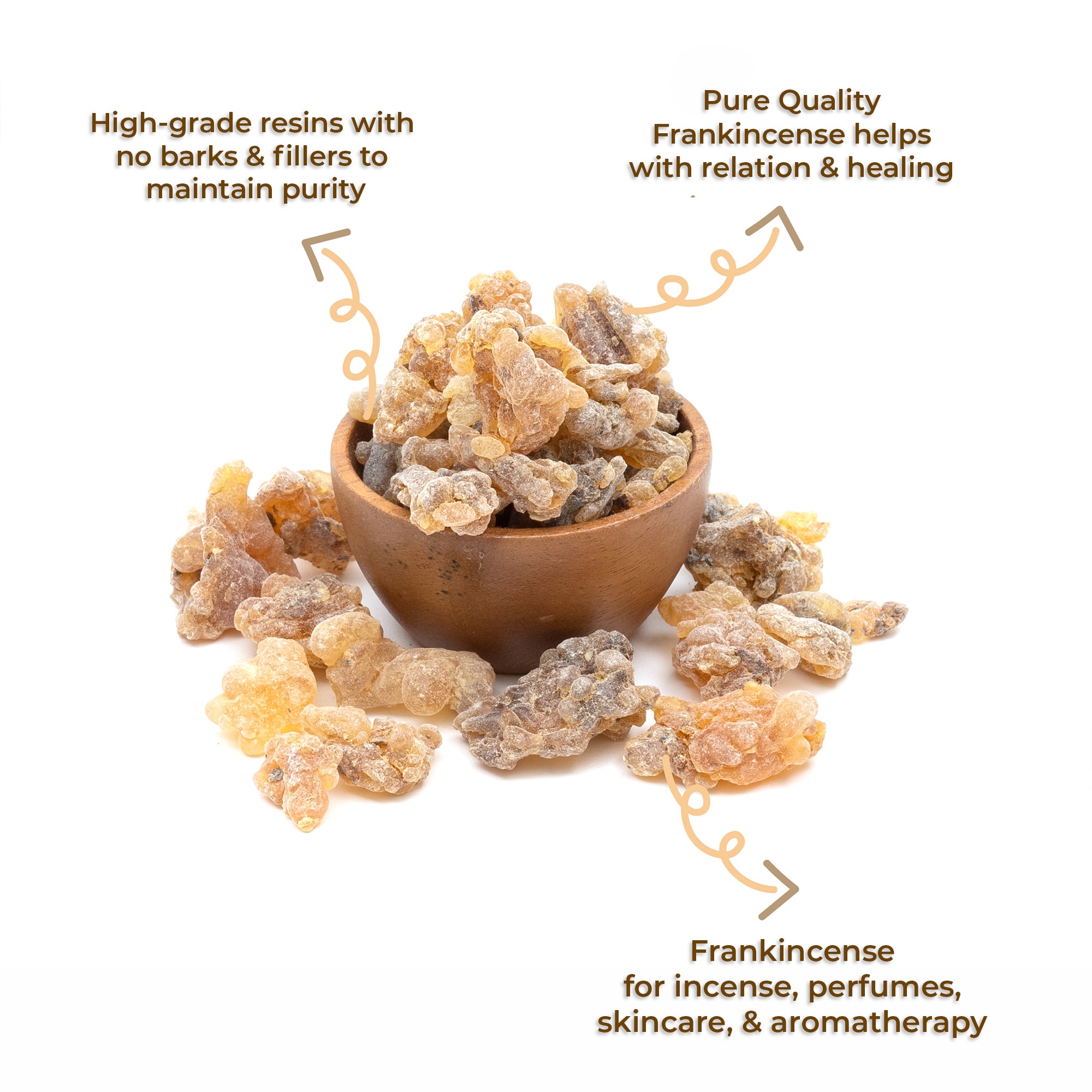 Premium Grade Frankincense Resin (Boswellia Carterii) - Sourced Directly from Farmers - Big Pieces - 1lb (453.6 grams)